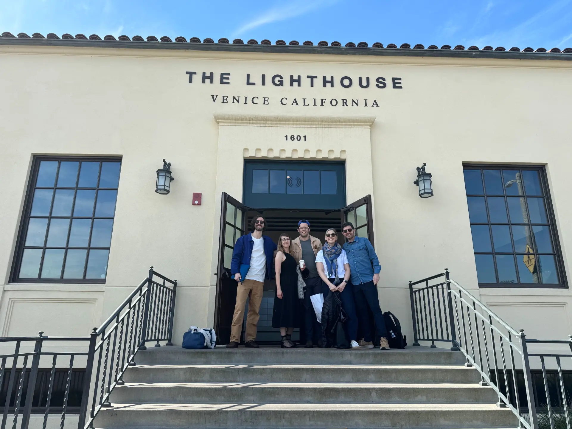 The Bedford founding team on the steps of The Lighthouse in Venice, California